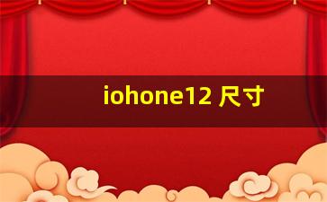 iohone12 尺寸